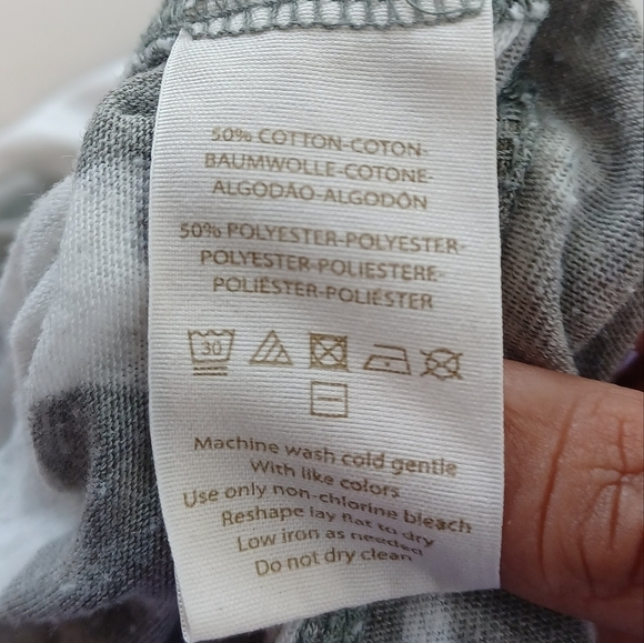 We The Free Camo Print Sz S Cotton Blend Oversized Boho Top - Picture 7 of 12